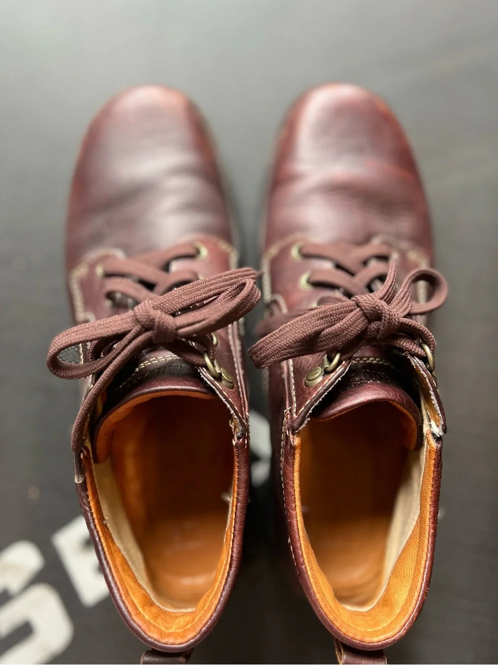Men's Timberland Brown Leather Lace-Up Casual Shoes